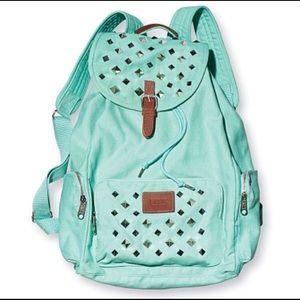 VS Pink studded blue backpack